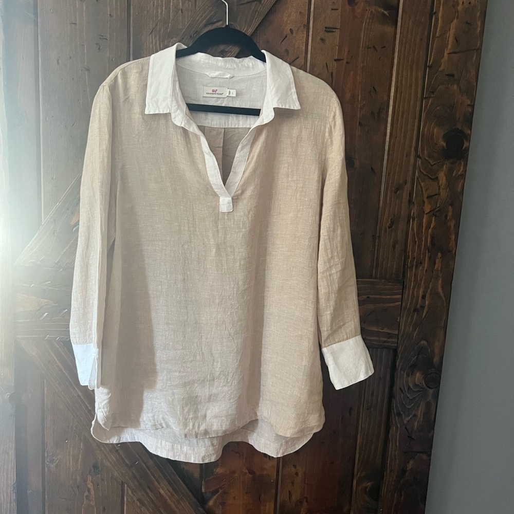 Vineyard Vines White Linen Top